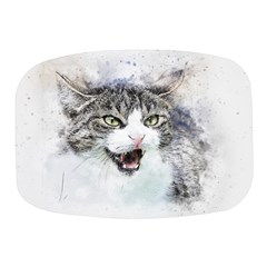 Cat Pet Art Abstract Watercolor Mini Square Pill Box by Jancukart