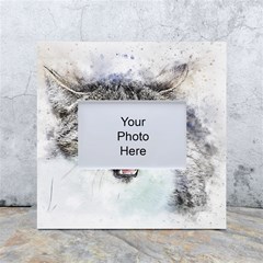 Cat Pet Art Abstract Watercolor White Box Photo Frame 4  X 6 