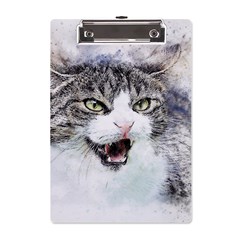 Cat Pet Art Abstract Watercolor A5 Acrylic Clipboard