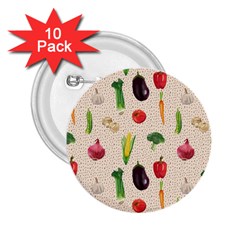 Vegetables 2 25  Buttons (10 Pack)  by SychEva