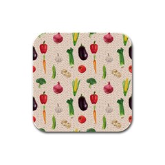 Vegetables Rubber Square Coaster (4 Pack) by SychEva