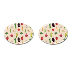 Vegetables Cufflinks (oval) by SychEva