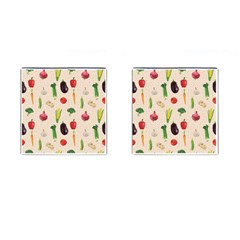 Vegetables Cufflinks (square) by SychEva