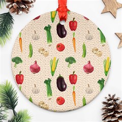 Vegetables Round Ornament (two Sides)