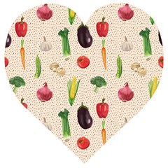 Vegetables Wooden Puzzle Heart by SychEva