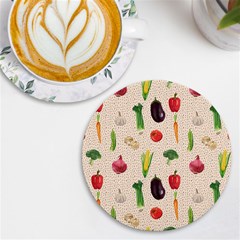 Vegetables Uv Print Round Tile Coaster by SychEva