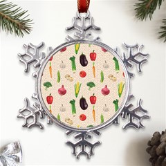 Vegetables Metal Large Snowflake Ornament by SychEva