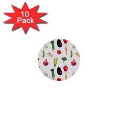 Vegetable 1  Mini Buttons (10 Pack)  by SychEva