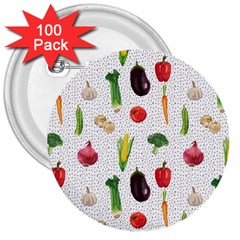 Vegetable 3  Buttons (100 Pack)  by SychEva