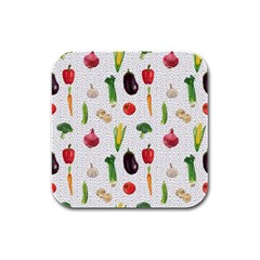 Vegetable Rubber Square Coaster (4 Pack) by SychEva