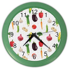 Vegetable Color Wall Clock by SychEva