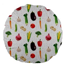 Vegetable Large 18  Premium Flano Round Cushions by SychEva