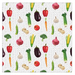 Vegetable Square Satin Scarf (36  X 36 ) by SychEva