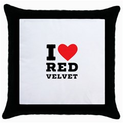 I Love Red Velvet Throw Pillow Case (black) by ilovewhateva