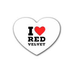 I Love Red Velvet Rubber Coaster (heart) by ilovewhateva