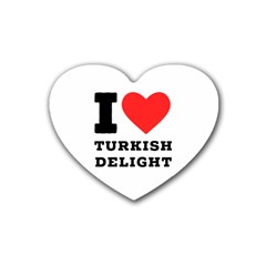 I Love Turkish Delight Rubber Coaster (heart) by ilovewhateva