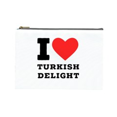 I Love Turkish Delight Cosmetic Bag (large) by ilovewhateva