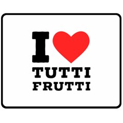 I Love Tutti Frutti Fleece Blanket (medium) by ilovewhateva