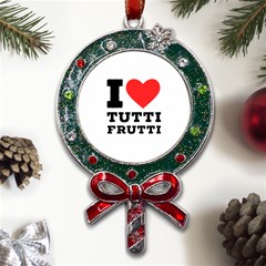 I Love Tutti Frutti Metal X mas Lollipop With Crystal Ornament by ilovewhateva