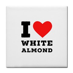 I Love White Almond Tile Coaster by ilovewhateva