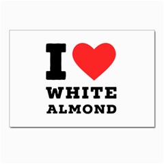 I Love White Almond Postcard 4 x 6  (pkg Of 10) by ilovewhateva