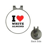 I love white almond Hat Clips with Golf Markers Front