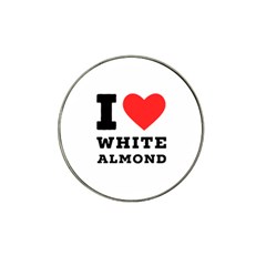 I Love White Almond Hat Clip Ball Marker (4 Pack) by ilovewhateva