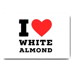 I Love White Almond Large Doormat by ilovewhateva