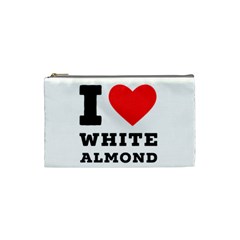 I Love White Almond Cosmetic Bag (small) by ilovewhateva