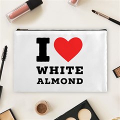 I Love White Almond Cosmetic Bag (large) by ilovewhateva