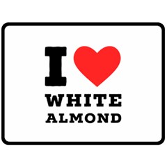 I Love White Almond Fleece Blanket (large) by ilovewhateva