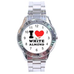 I Love White Almond Stainless Steel Analogue Watch by ilovewhateva