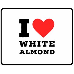 I Love White Almond Two Sides Fleece Blanket (medium) by ilovewhateva