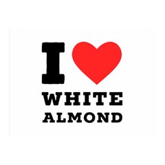 I Love White Almond Two Sides Premium Plush Fleece Blanket (mini) by ilovewhateva