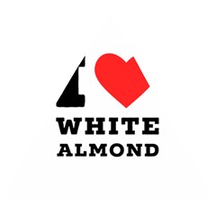 I Love White Almond Wooden Puzzle Triangle by ilovewhateva