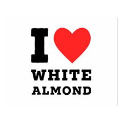 I Love White Almond Premium Plush Fleece Blanket (large) by ilovewhateva