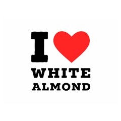 I Love White Almond Premium Plush Fleece Blanket (extra Small) by ilovewhateva