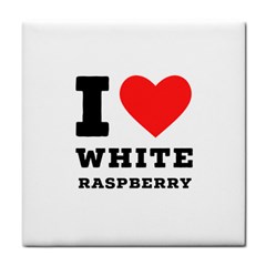 I Love White Raspberry Tile Coaster by ilovewhateva