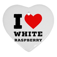 I Love White Raspberry Ornament (heart) by ilovewhateva