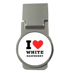 I love white raspberry Money Clips (Round)  Front