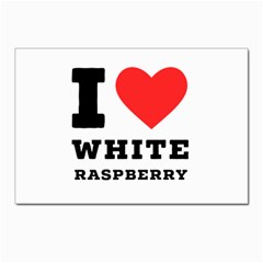 I Love White Raspberry Postcard 4 x 6  (pkg Of 10) by ilovewhateva