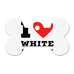 I Love White Raspberry Dog Tag Bone (two Sides) by ilovewhateva