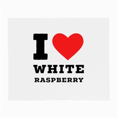 I Love White Raspberry Small Glasses Cloth (2 Sides) by ilovewhateva