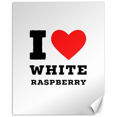 I Love White Raspberry Canvas 11  X 14  by ilovewhateva