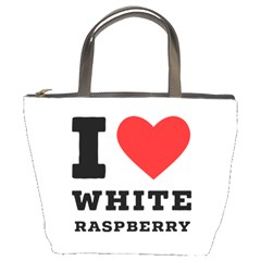 I Love White Raspberry Bucket Bag by ilovewhateva