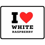 I love white raspberry Two Sides Fleece Blanket (Large) 80 x60  Blanket Front