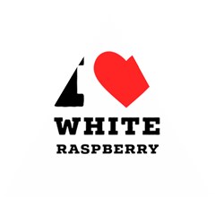 I Love White Raspberry Wooden Puzzle Triangle by ilovewhateva