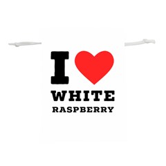 I Love White Raspberry Lightweight Drawstring Pouch (l) by ilovewhateva