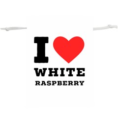 I Love White Raspberry Lightweight Drawstring Pouch (xl) by ilovewhateva