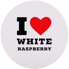 I Love White Raspberry Uv Print Round Tile Coaster by ilovewhateva